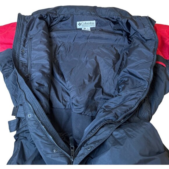 Vintage Columbia Ski Suit One Piece Snowsuit Jumpsuit Retro Black Red Mens XL - Picture 6 of 14
